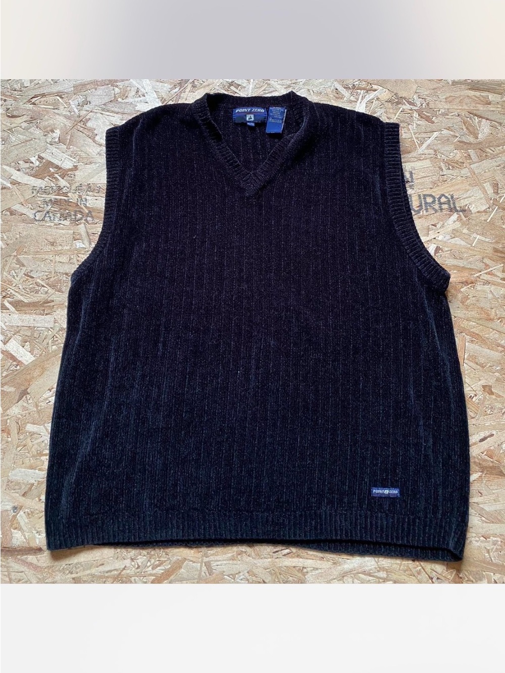 Point Zero Men’s Black V-Neck Sweater Vest